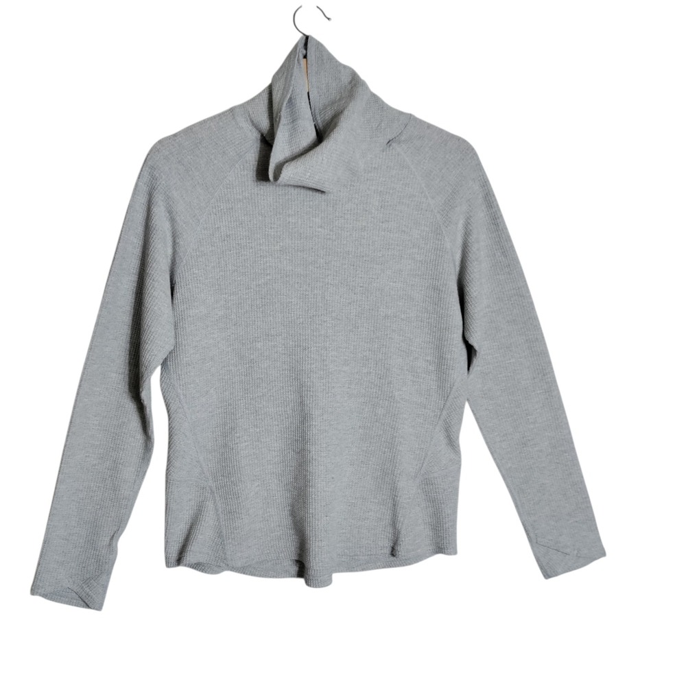 Kuhl Womens Gray Waffle Knit Cowl Neck Raglan Long Sleeve Top Size M‎ RN108846